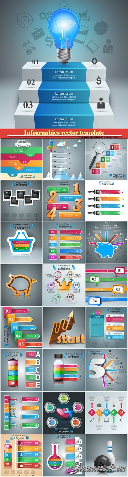 Infographics vector template for business presentations or information banner # 14