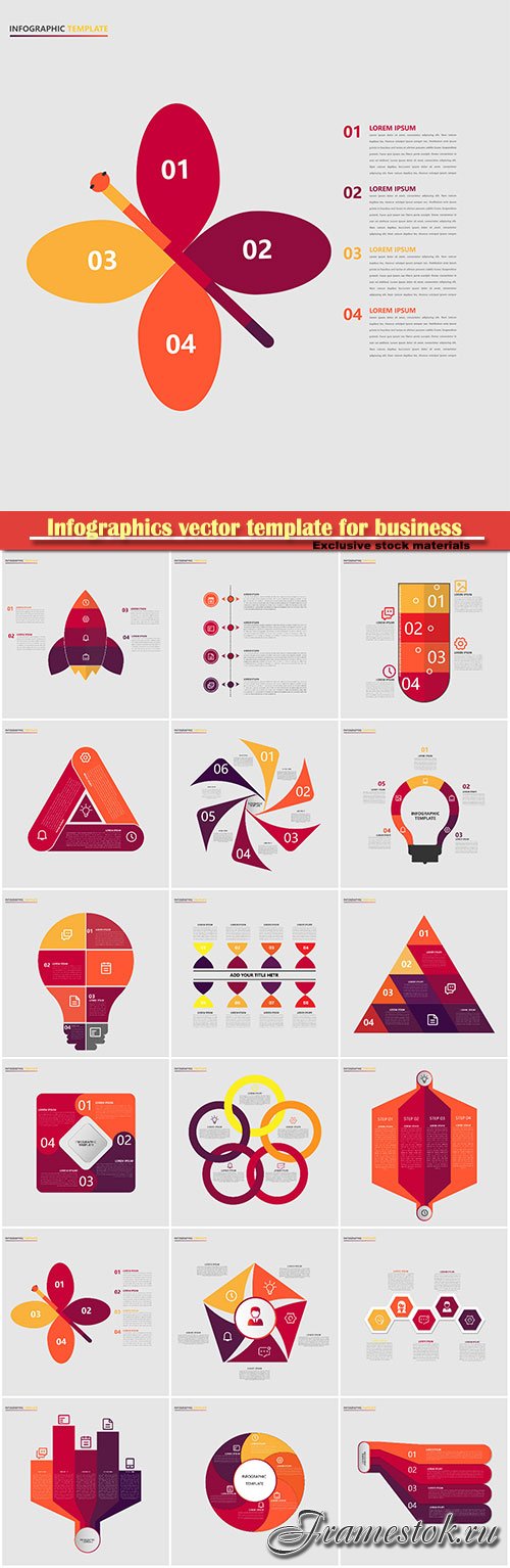 Infographics vector template for business presentations or information banner # 19