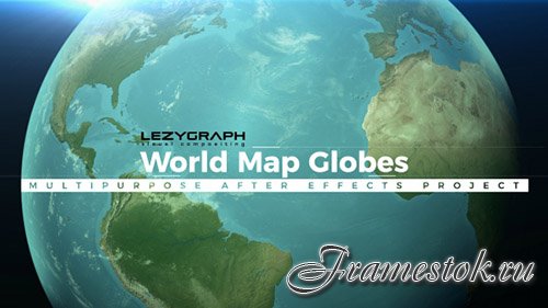 World Map Globes - Project for After Effects (Videohive)