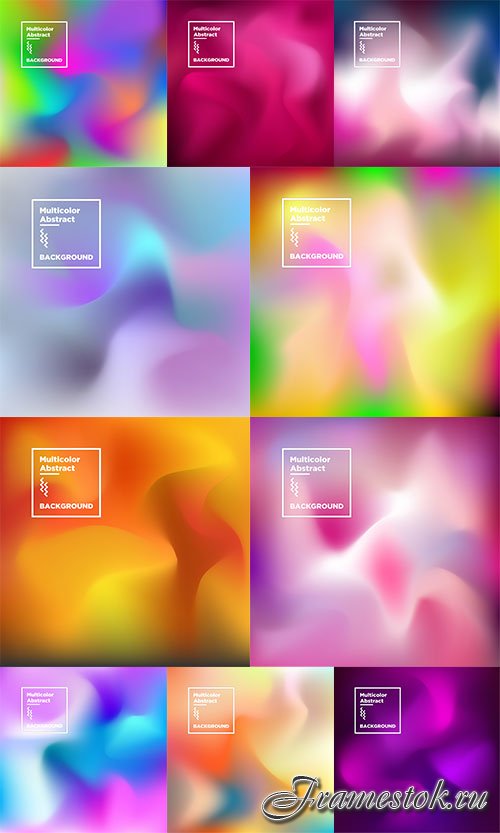      / Multicolor backgrounds in vector