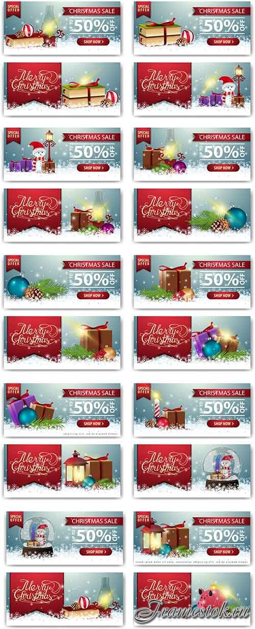 Christmas banners in vector - 5