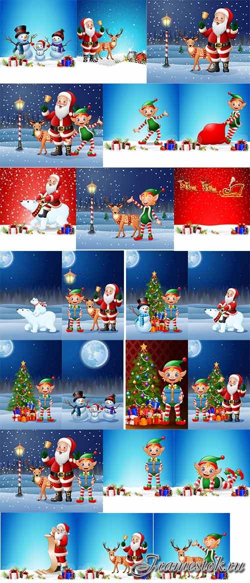    -   / Christmas characters - Vector Graphics