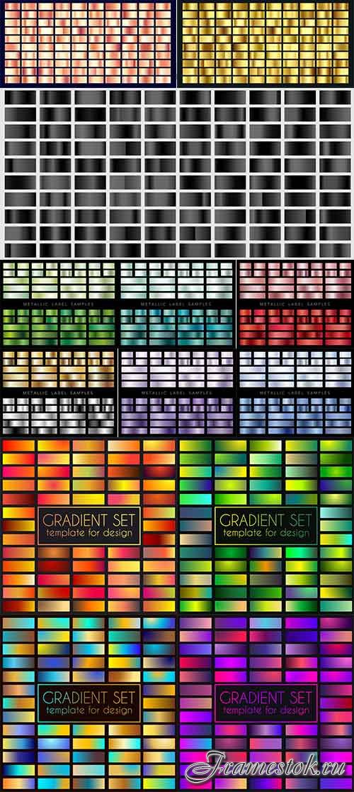       / Set of multicolored gradients in vector