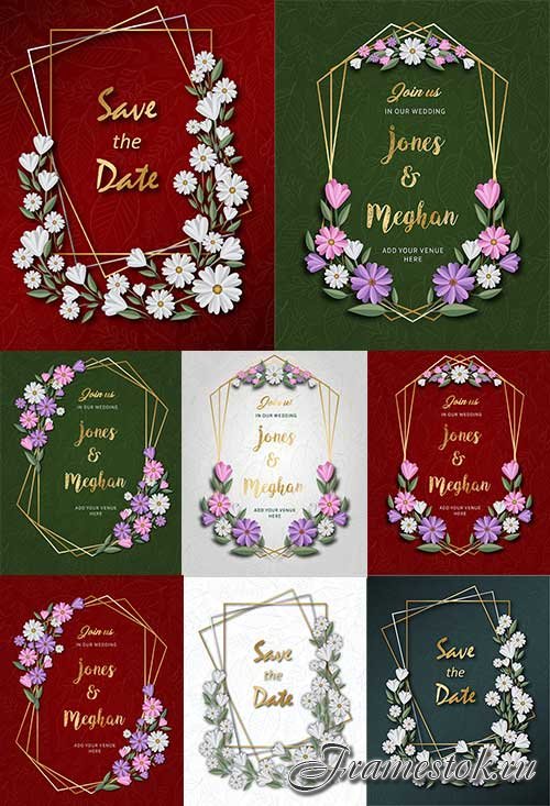    -   / Cards with flowers - Vector Graphics