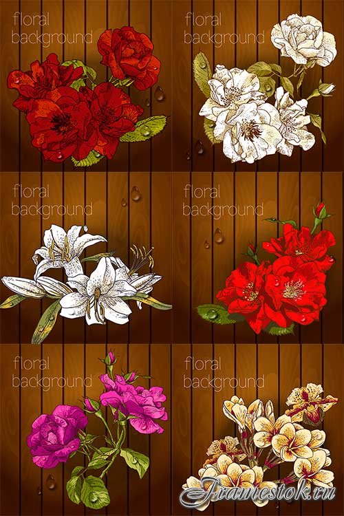    -   / Backgrounds with flowers - Vector Graphics