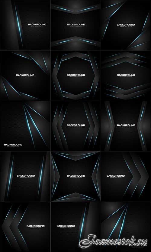  ׸   -   / Black abstract backgrounds - Vector Graphics