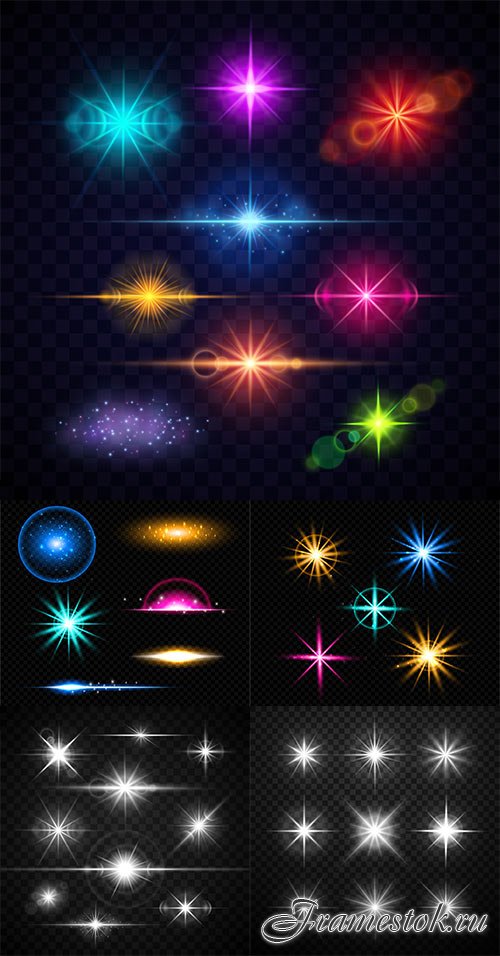    -   / Light and stars - Vector Graphics