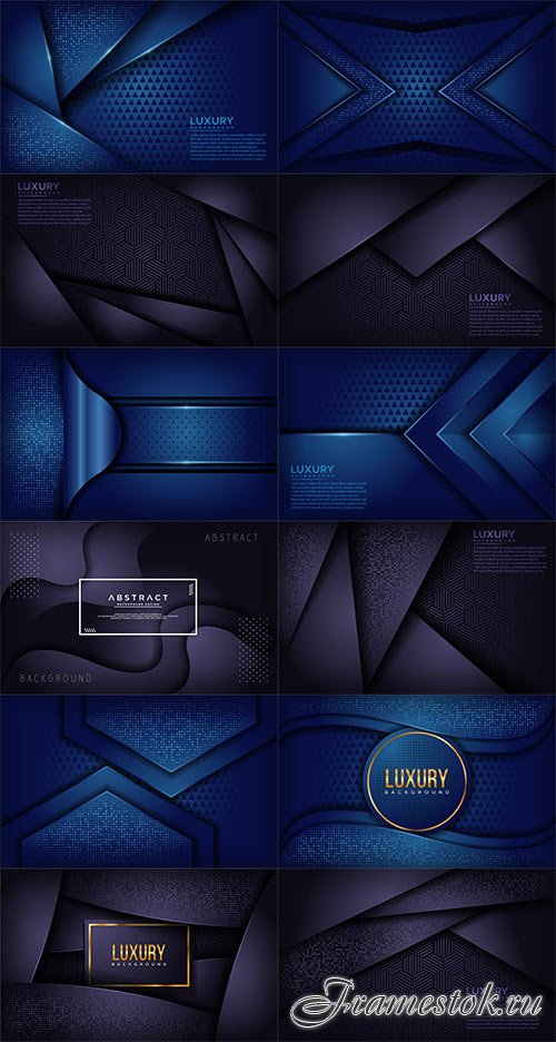       / Blue abstract backgrounds in vector