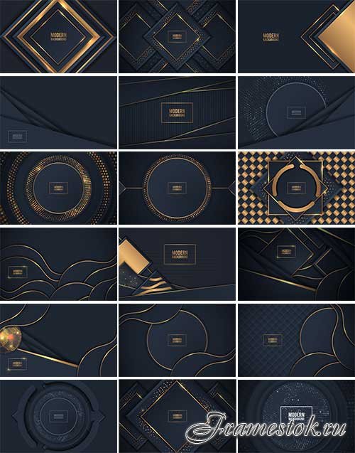     -    / Beautiful dark backgrounds - Vector Graphics