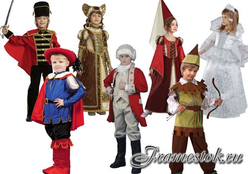 Клипарт - Новогодние детские костюмы