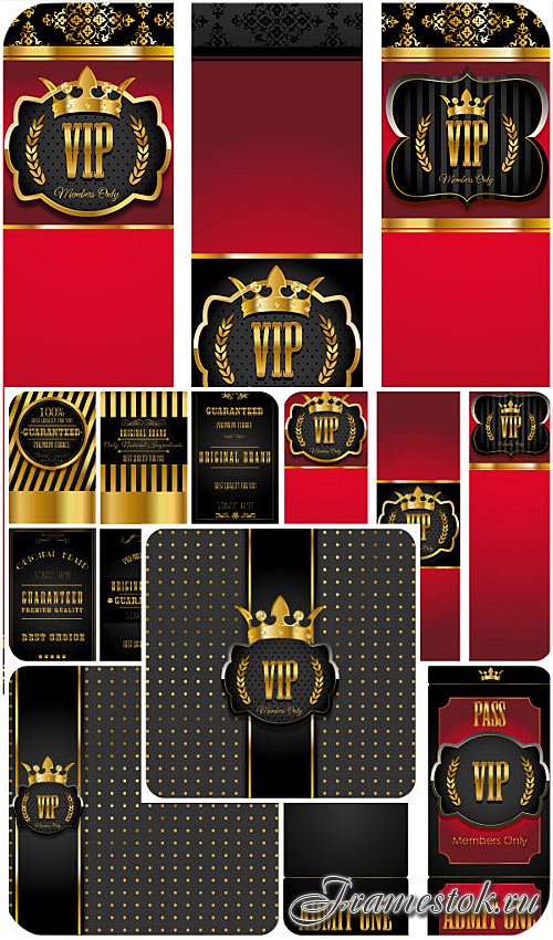      ,     / VIP card in red and black
