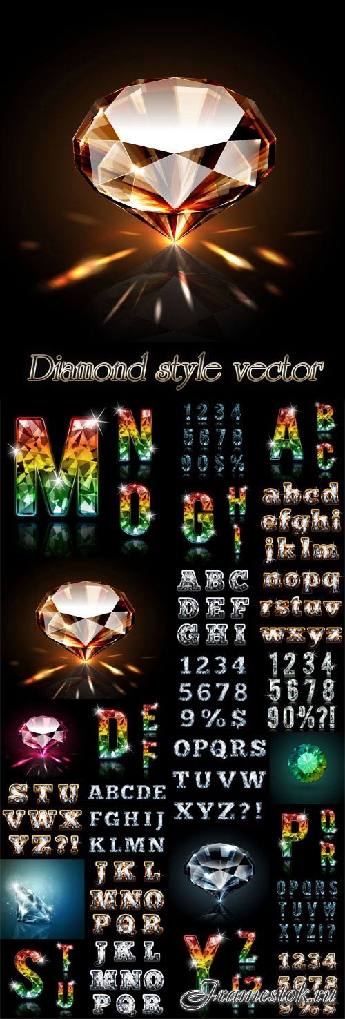 Diamond style vector
