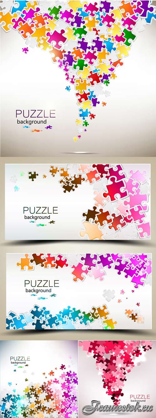 Vector backgrounds puzzles