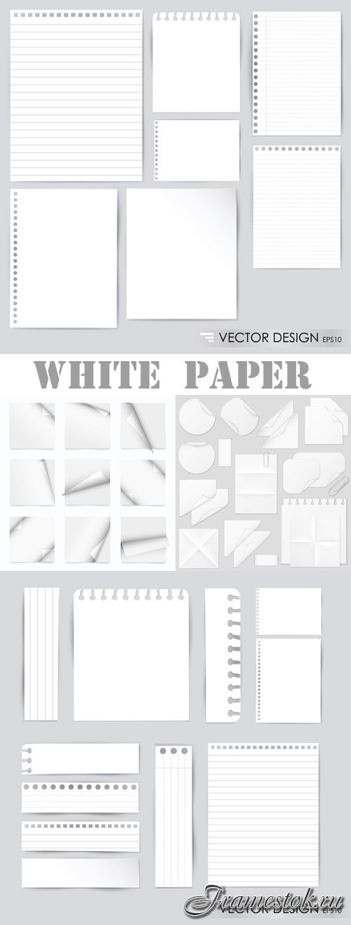 White plain paper vector
