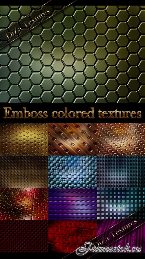 Emboss colored textures