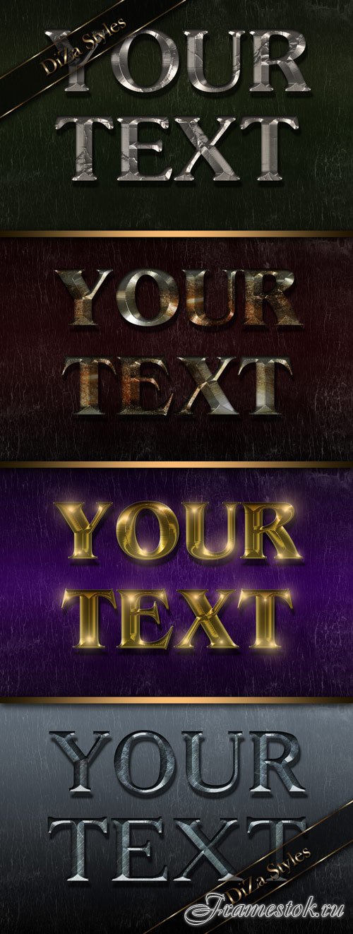 Metal luster text effect