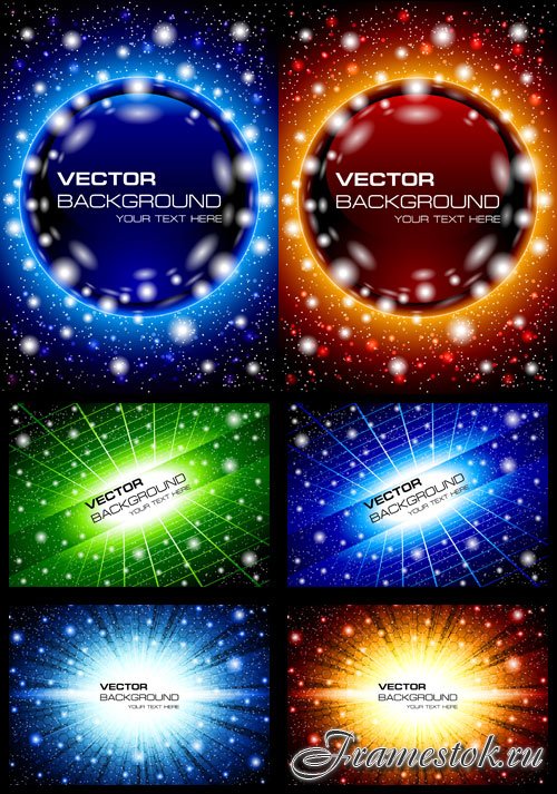 Colored shiny abstract backgrounds