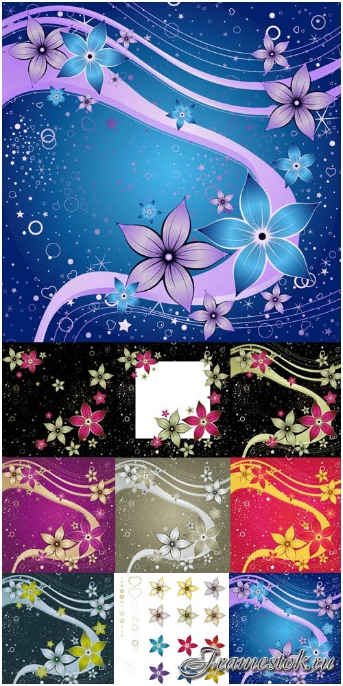 Silk Flower Design Backgrounds