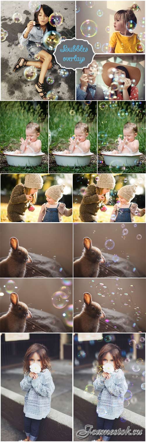 40 Bubble Photo Overlays