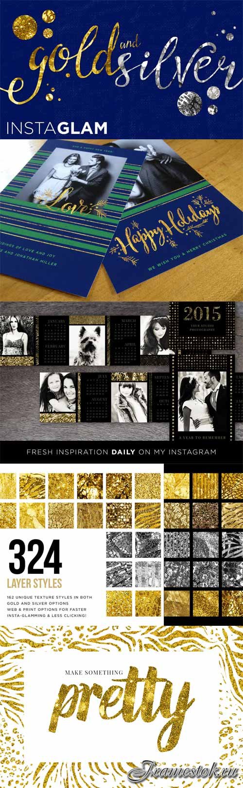 Gold Foil + Silver InstaGlam Styles