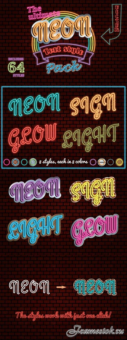 The Ultimate Neon Text Styles Pack