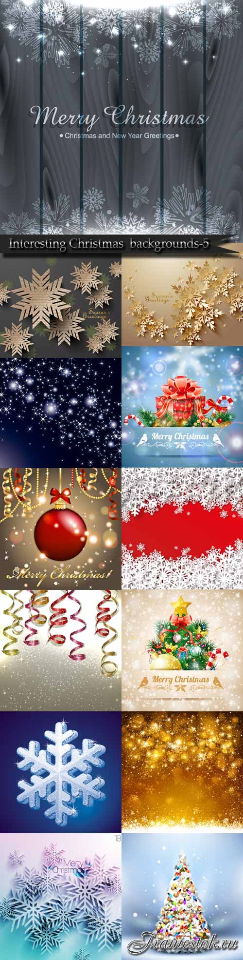Interesting Christmas vector backgrounds-5