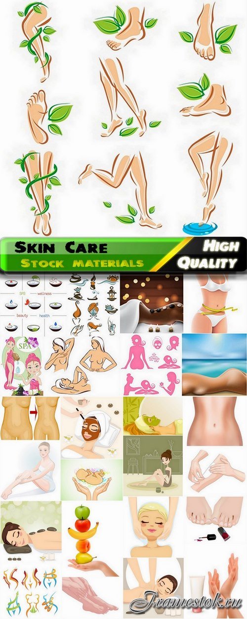 Skin Care logos and spa treatments - 25 Eps