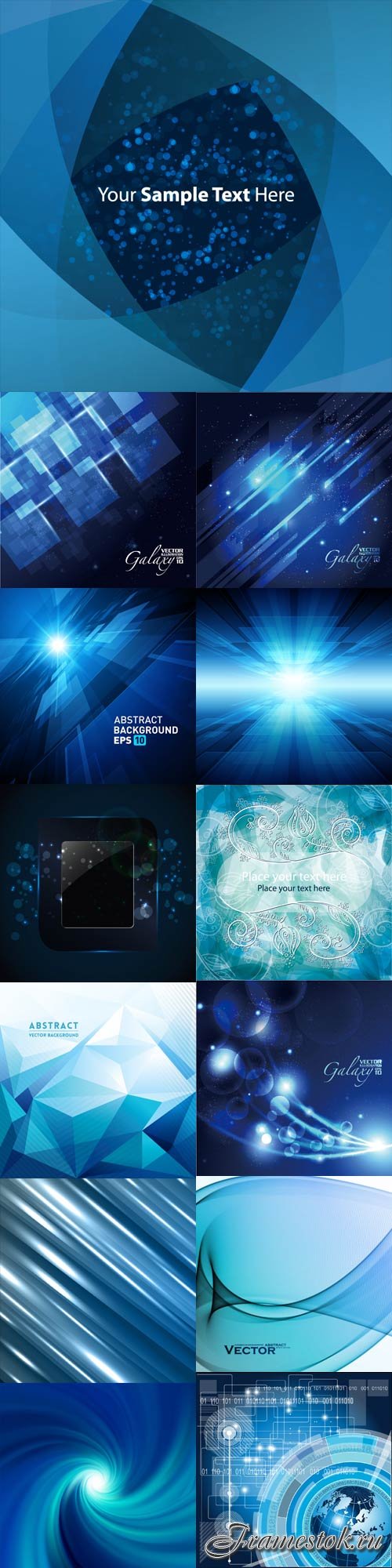 Blue abstract backgrounds vector
