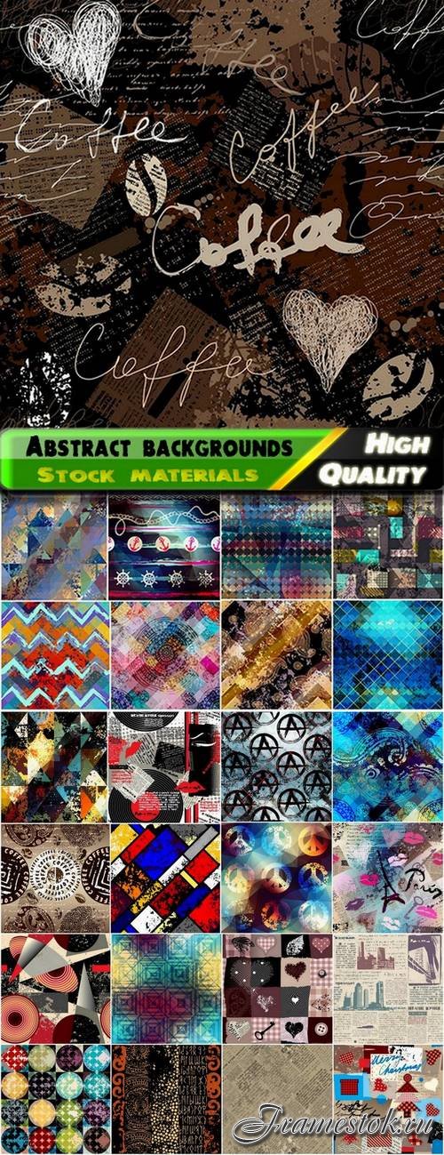 Abstract grunge backgrounds vector art from stock - 25 Eps