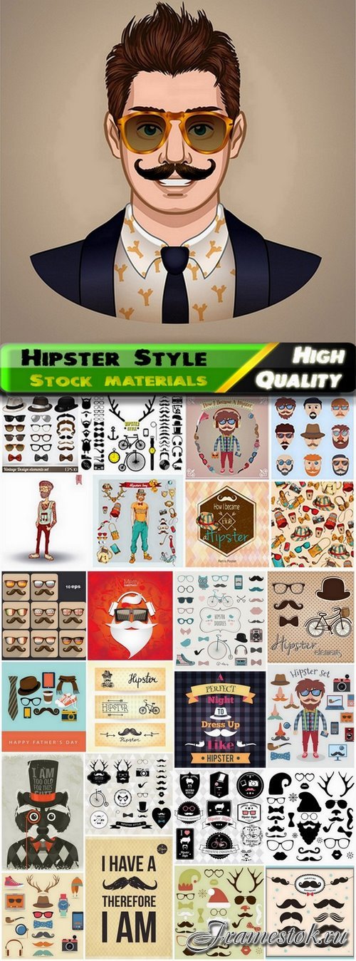 Hipster Style design elements in vector from stock #8 - 25 Eps