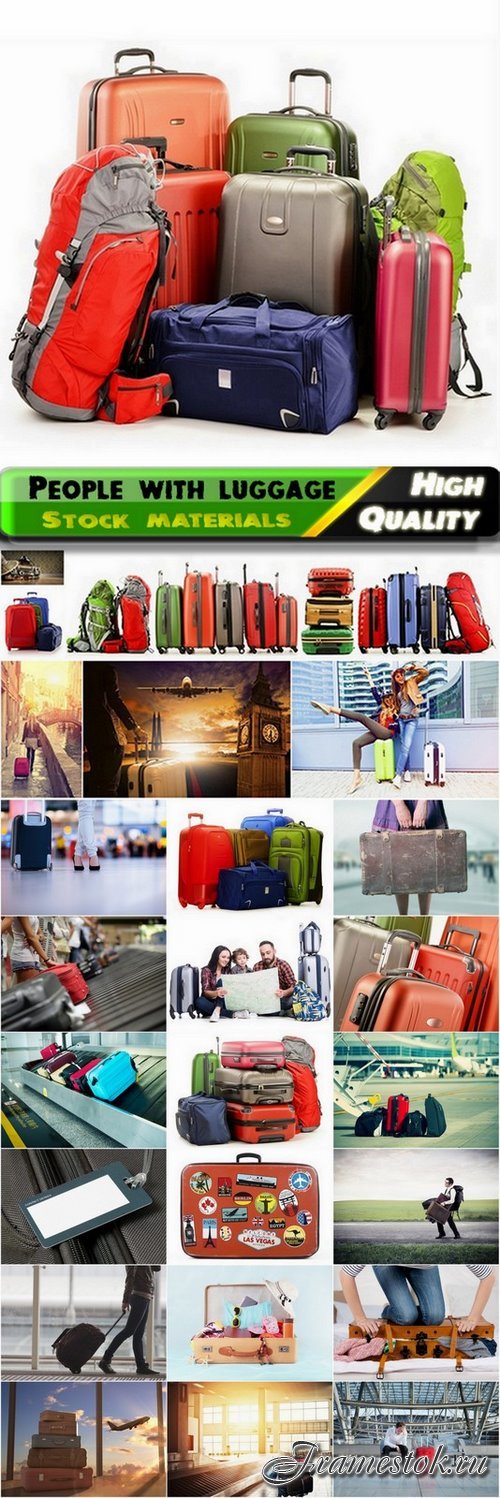 People with luggage ready to travel on vacation - 25 HQ Jpg