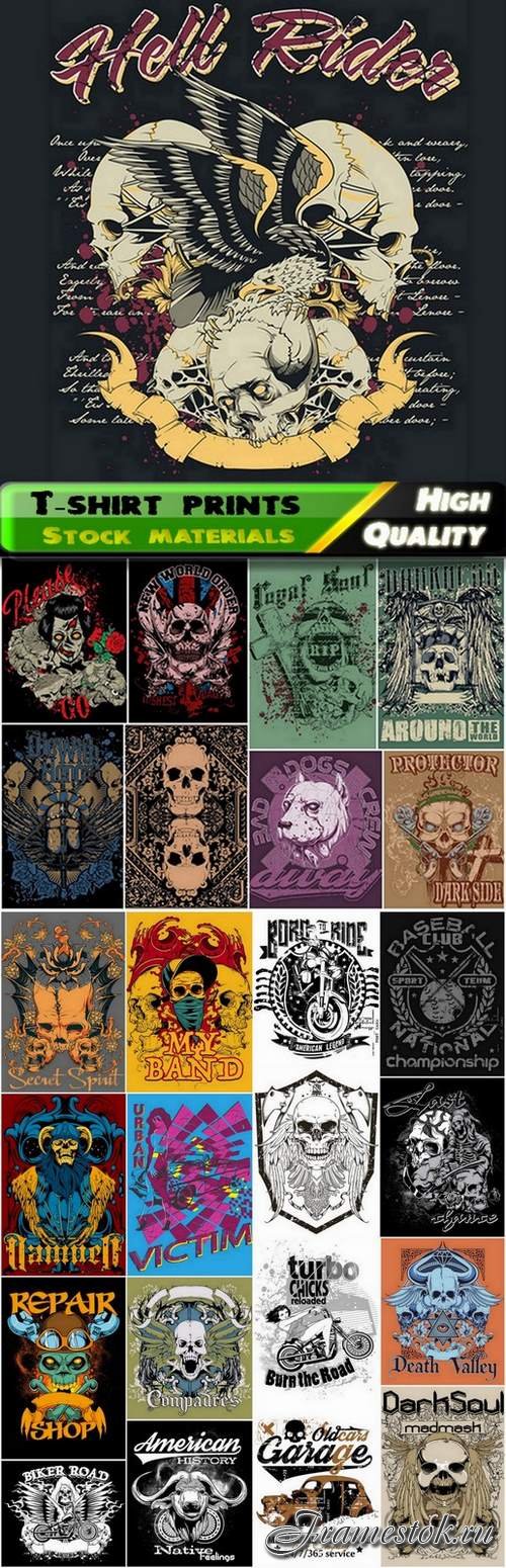T-shirt prints design in vector from stock 46 - 25 Eps
