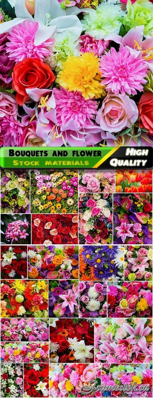 Bouquets and flower buds and floral backgrounds - 25 HQ Jpg