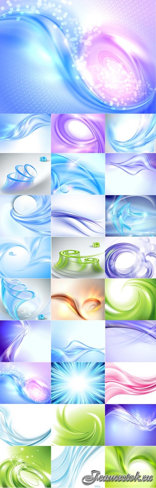 Bright delicate abstract vector backgrounds