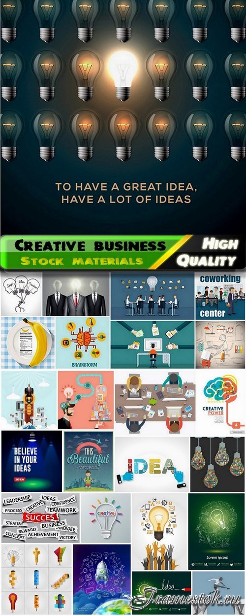 Vectors with creative business themes from stock - 25 Eps
