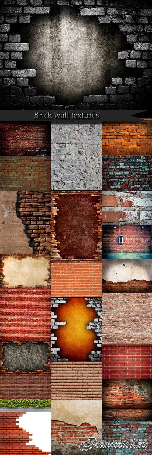 Brick wall textures for design