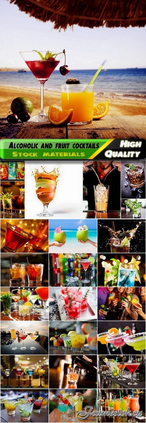 Alcoholic and fruit cocktails Stock images - 25 HQ Jpg