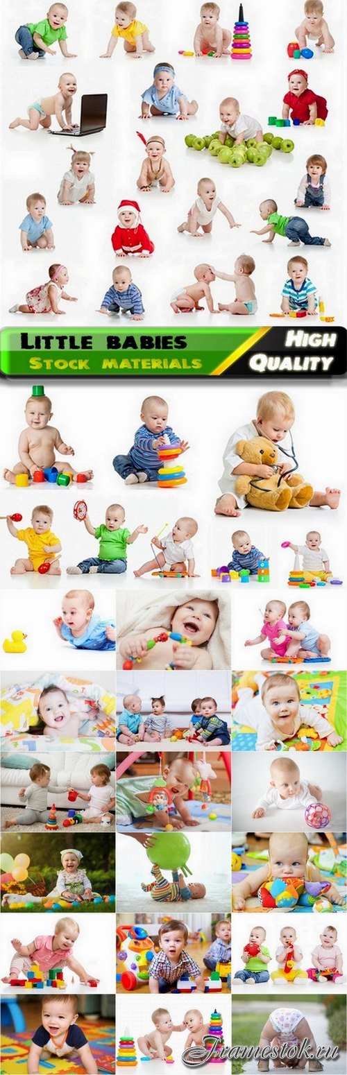 Little babies playing with toys - 25 HQ Jpg
