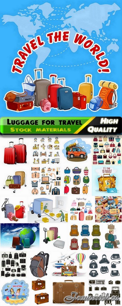 Luggage and bags for travel - 25 Eps