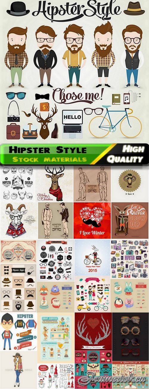 Hipster Style design elements in vector from stock #9 - 25 Eps