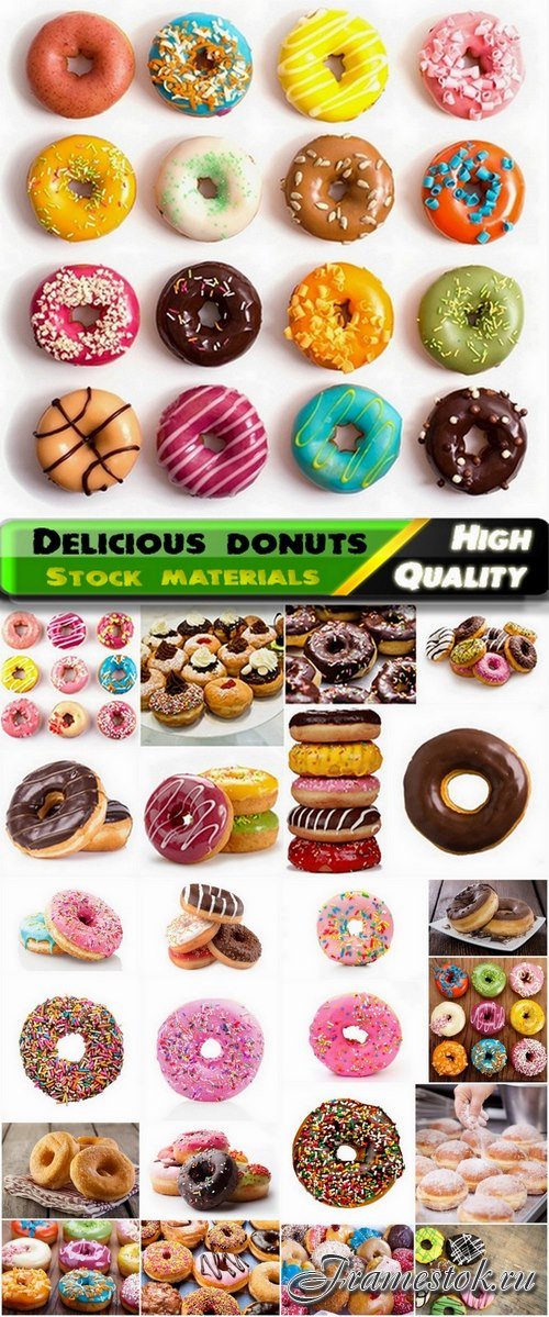 Sweet delicious donuts in glaze - 25 HQ Jpg