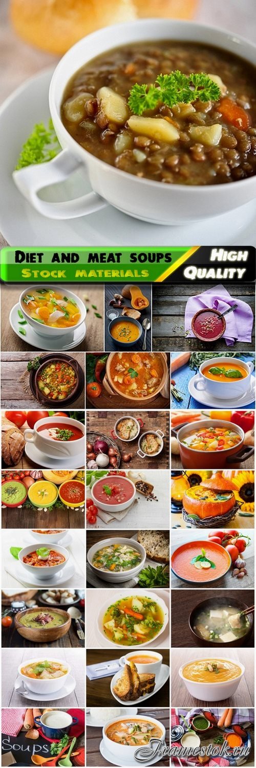 Diet and meat soups Stock images - 25 HQ Jpg
