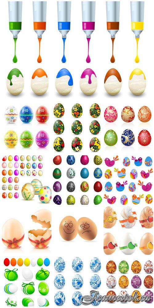 Easter eggs vector graphics