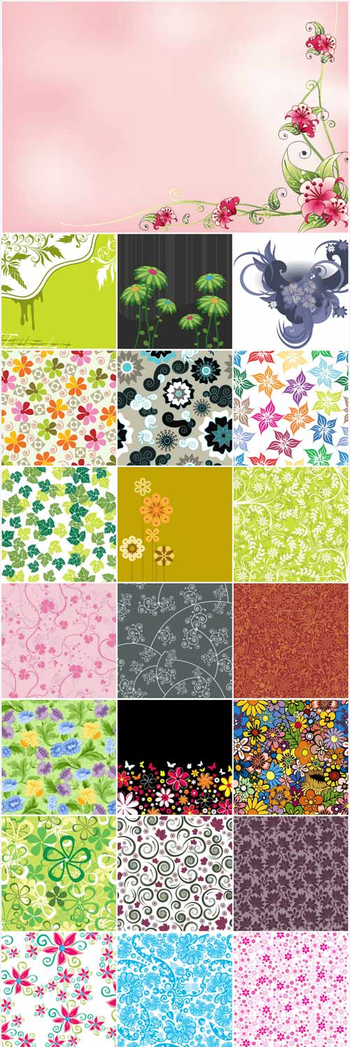 Floral patterns backgrounds stock vector