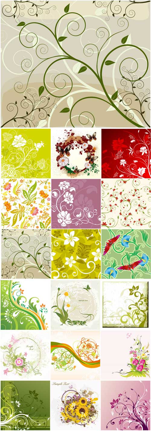 Floral patterns backgrounds stock vector - 2