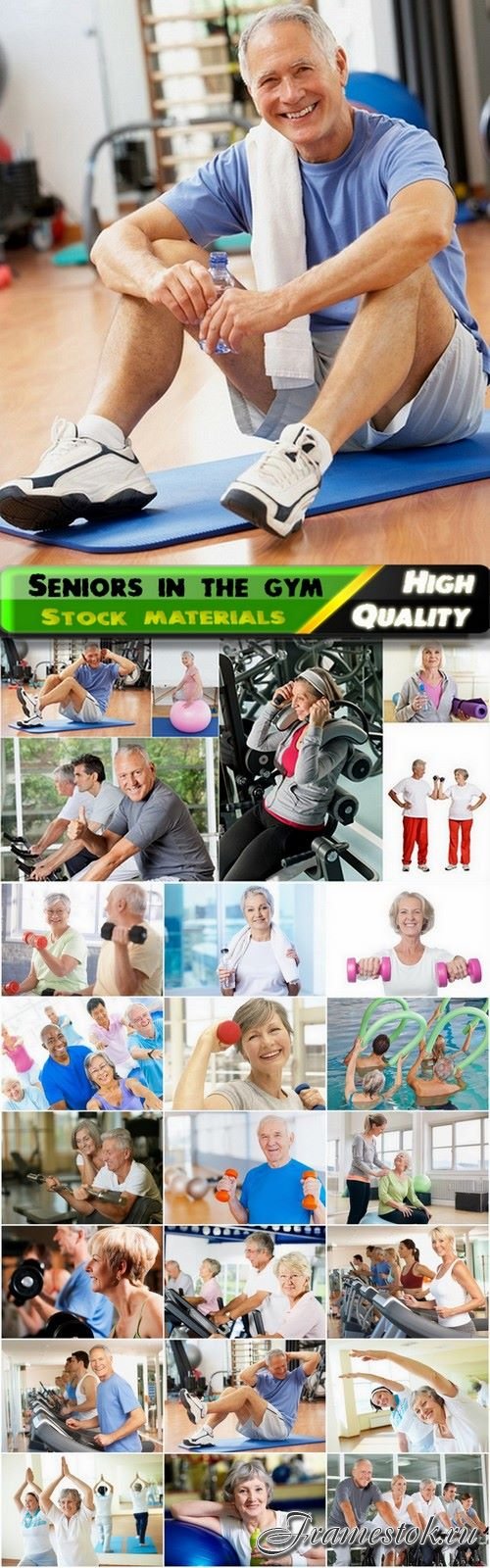 Seniors in the gym and active old people - 25 HQ Jpg