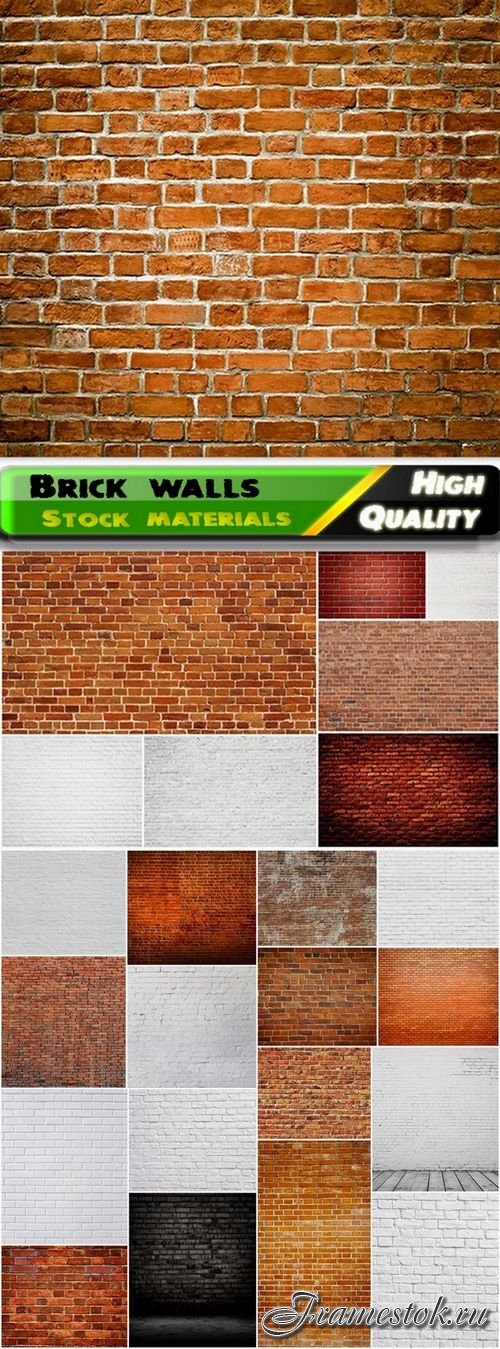 Brick walls textures and backgrounds - 25 HQ Jpg