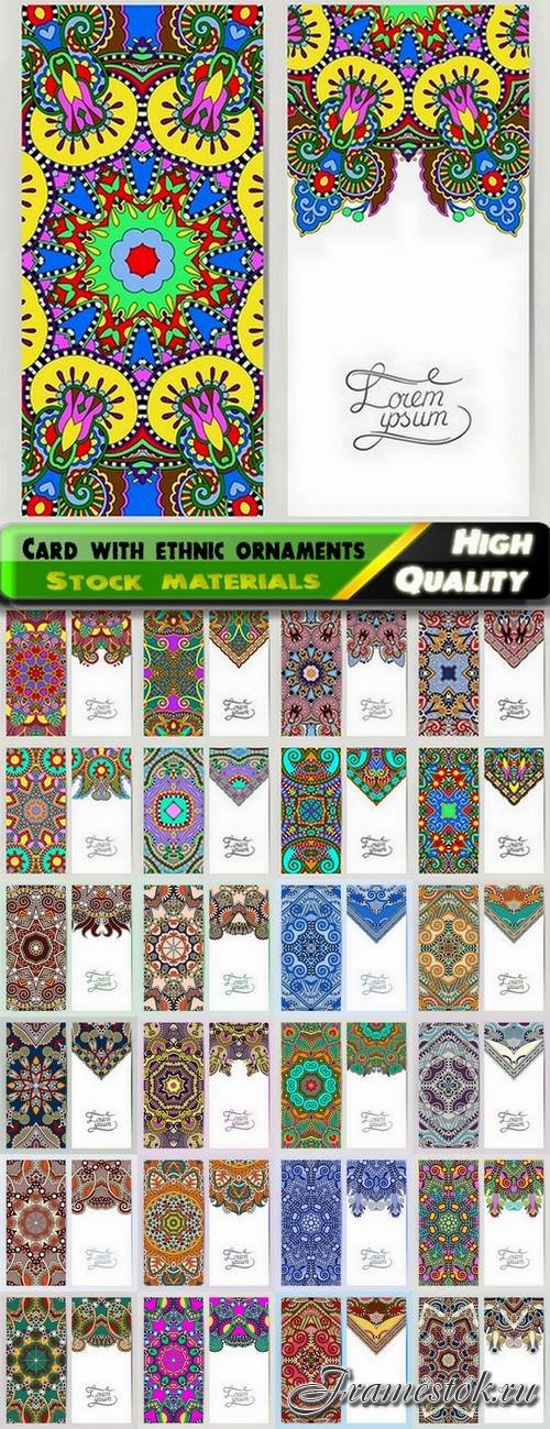 Business card with ethnic ornaments - 25 Eps