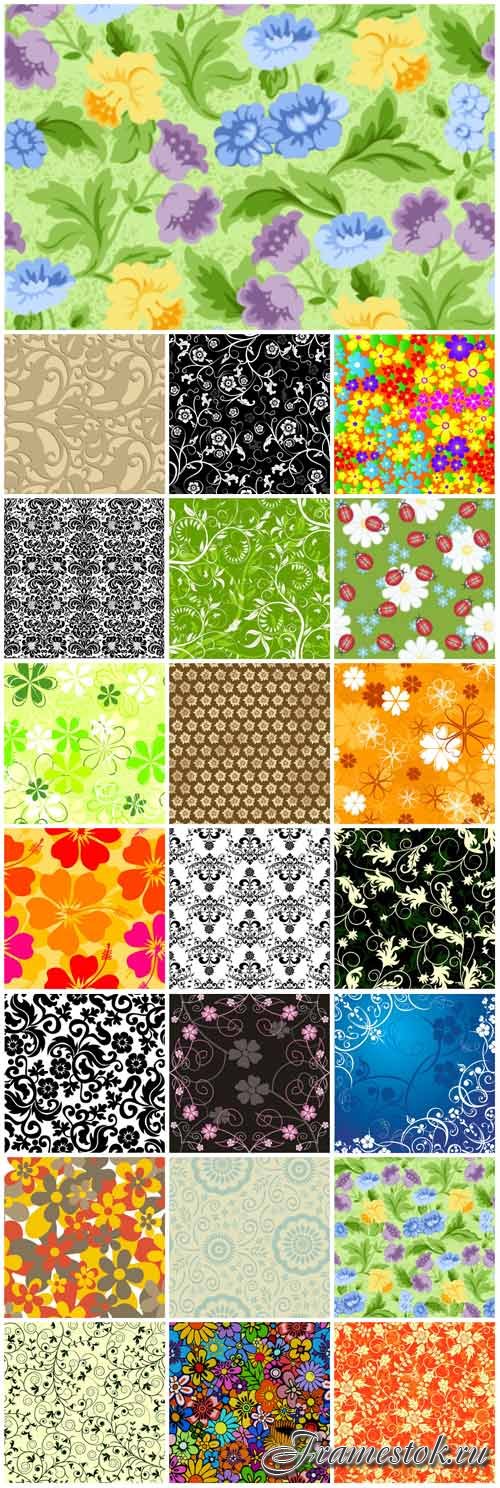 Floral patterns backgrounds stock vector - 3