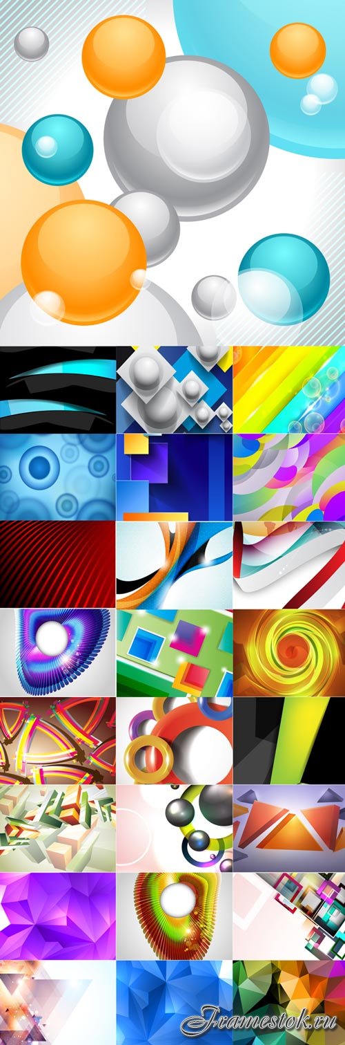 Stylish abstract vector backgrounds set 11